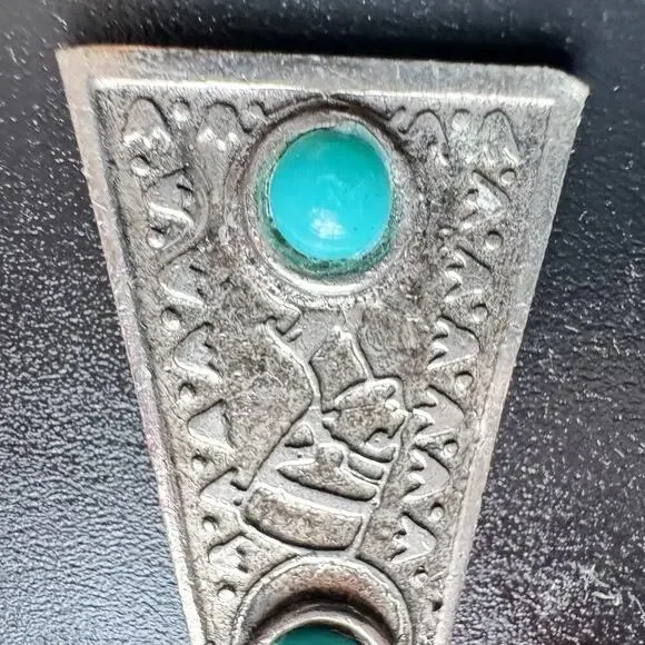 Egyptian Ankh Scarab Pendant Large Cross Silver Plated - Picture 4 of 5